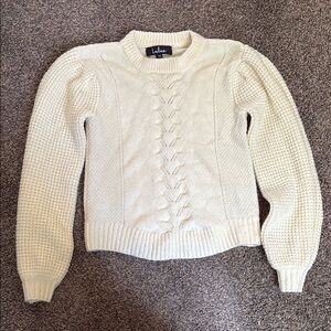 Lulu's Cream Cable Knit Sweater